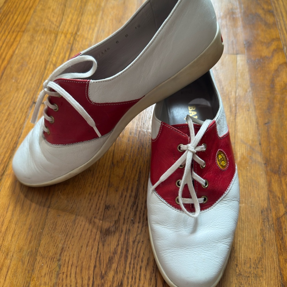 Bally Women's Red and White Sneakers